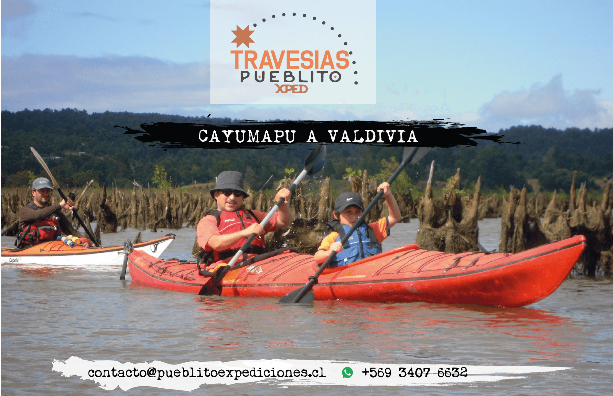 Travesía en kayak Cayumapu a Valdivia
